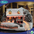 Gingerbread house using christmas led lights with thin pretty fiber and illuminator